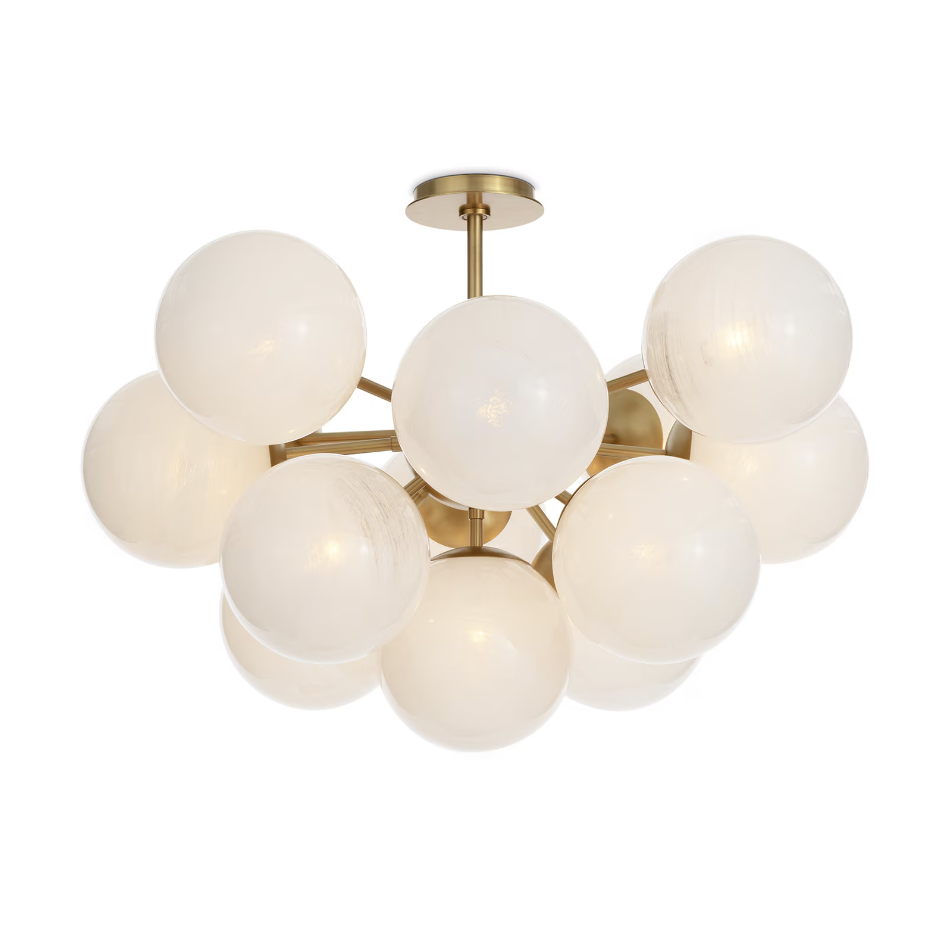 Soleil Large Semi-Flush – Modern Sunburst Design by Suzanne Kasler